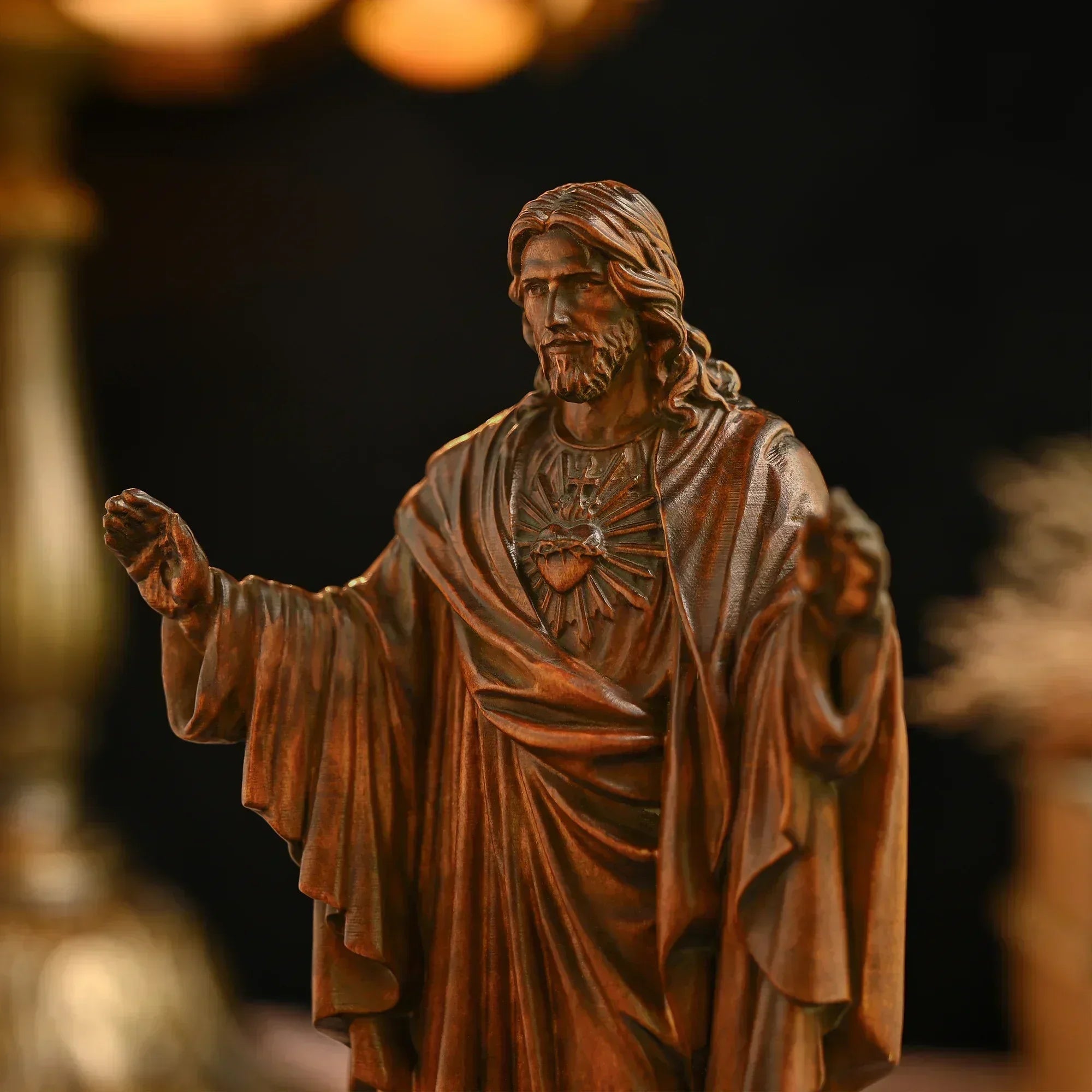 Wood Jesus Sacred Statue