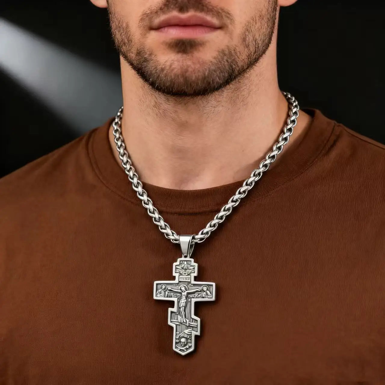 Stainless Steel Orthodox Cross