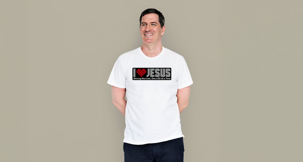 I LOVE JESUS LED T-shirt