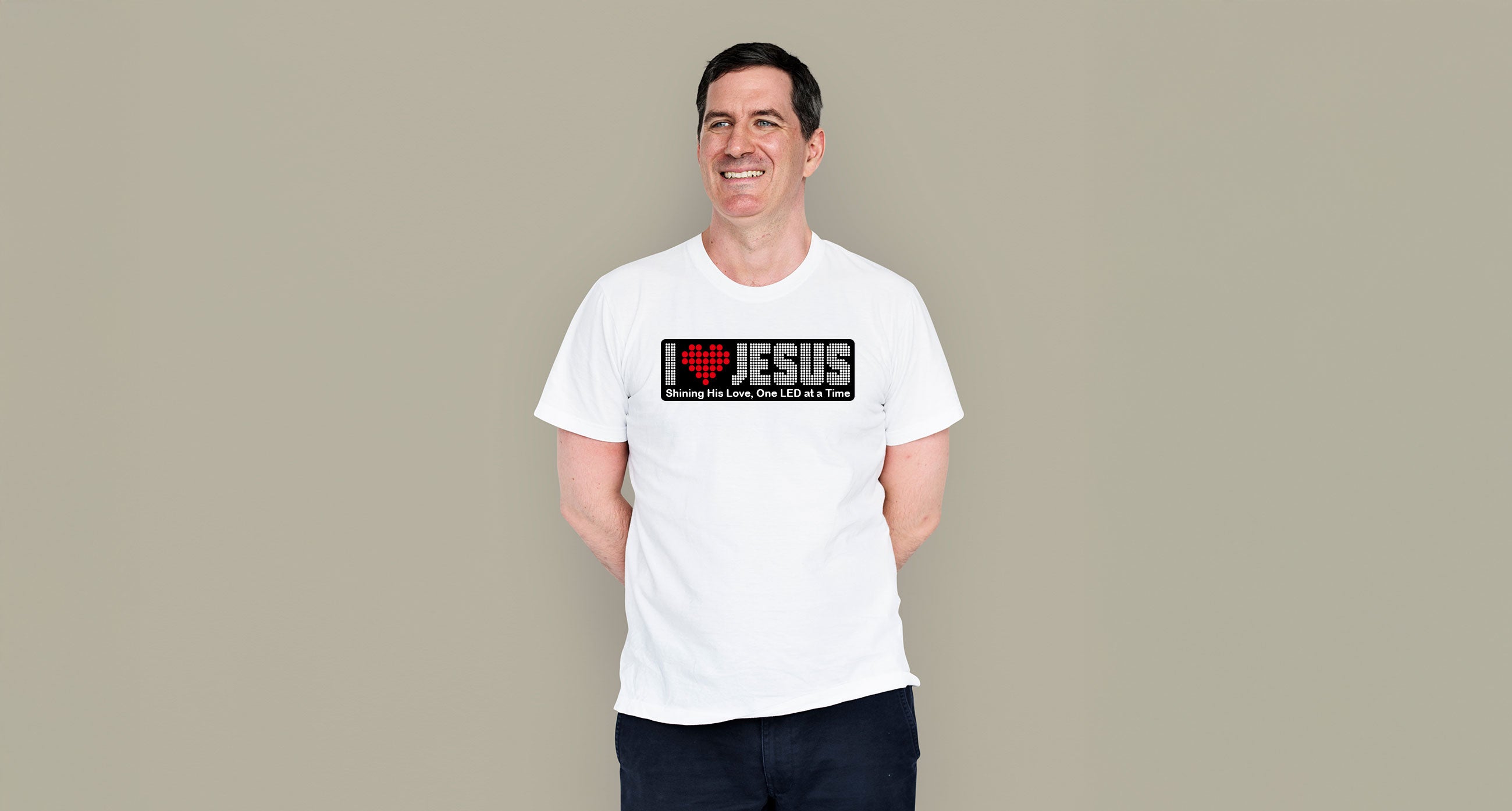 I LOVE JESUS LED T-shirt
