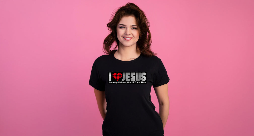 I LOVE JESUS LED T-shirt