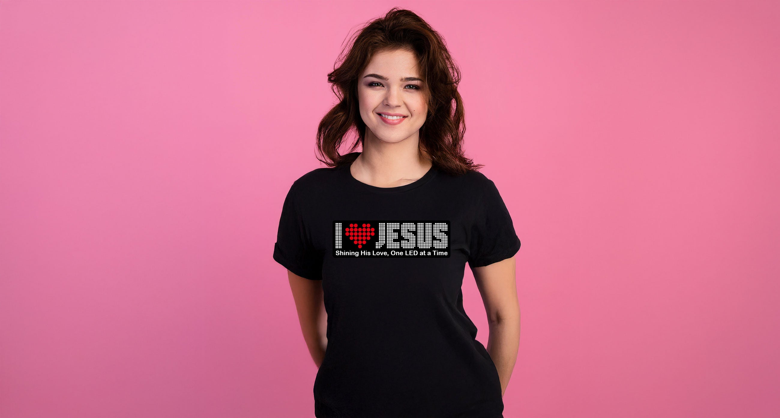 I LOVE JESUS LED T-shirt